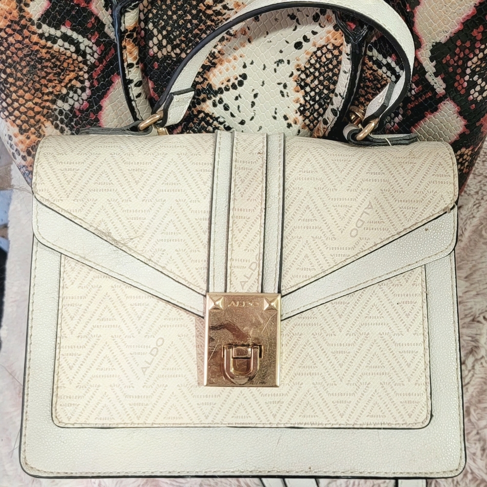 Aldo white purse
